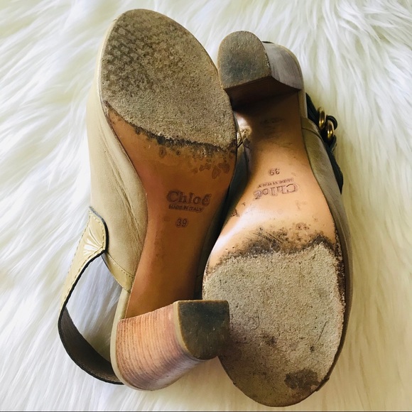 Chloe Sling Back Peep Toes Sandals. - Picture 6 of 9